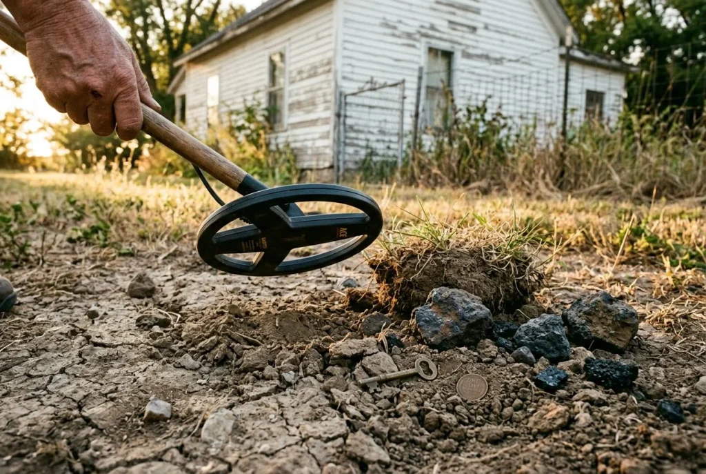 How to Identify and Ignore Hot Rocks Metal Detecting in Old Yard Sites