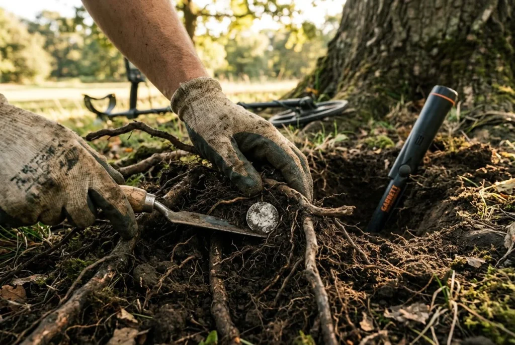 How to Safely Extract Targets from Mature Tree Root Systems for Metal Detecting Around Tree Roots
