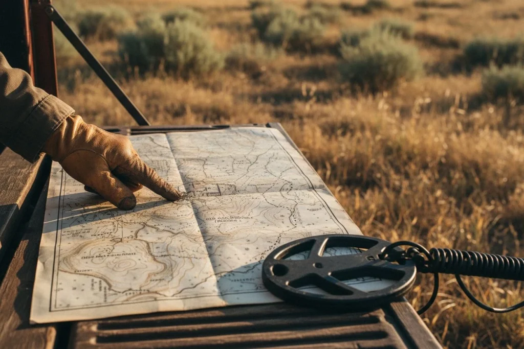 Use hidden topographic maps metal detecting to find sites