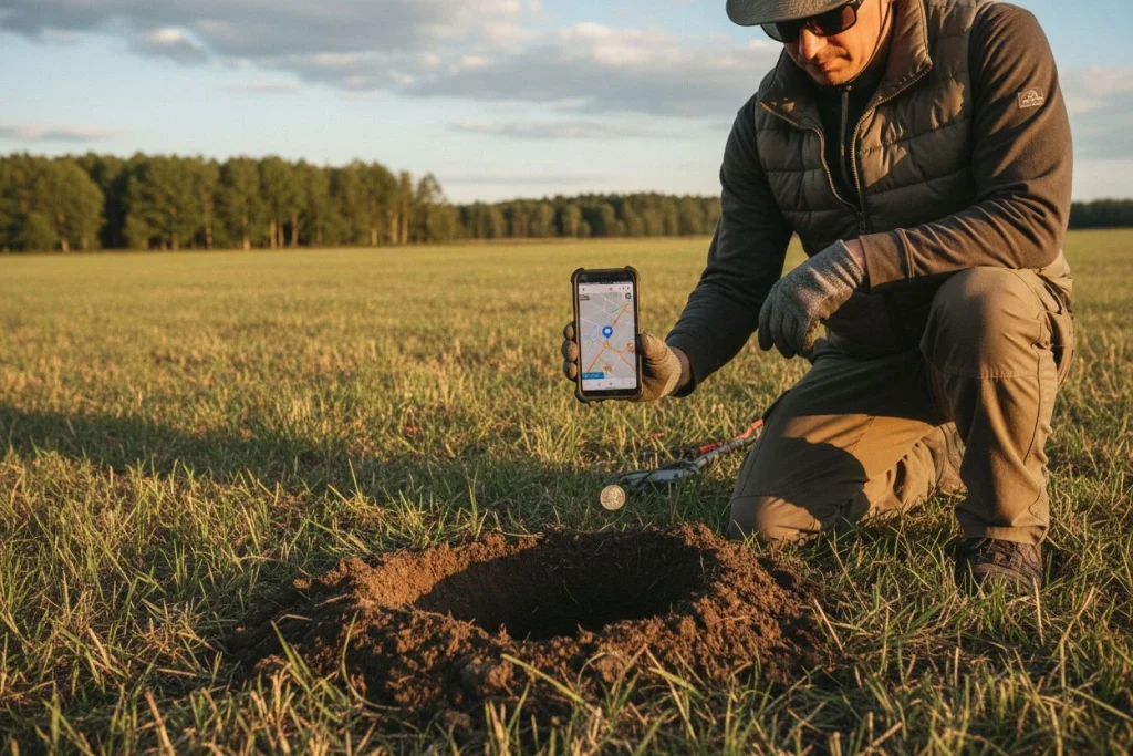 Master GPS logging metal detecting finds for hidden silver